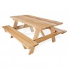 Mesa de Picnic Madera Rustica "Siskatec"160x160x75