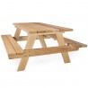 Mesa de Picnic Madera Rustica "Siskatec"160x160x75