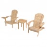 Silla Adirondack de madera maciza con mesa