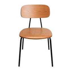 SILLA CASINO METAL MADERA