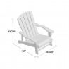 Silla Adirondack de madera maciza