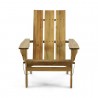 Silla plegable Adirondack de madera maciza para exteriores