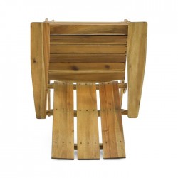 Silla plegable Adirondack de madera maciza para exteriores