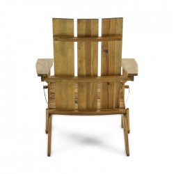 Silla plegable Adirondack de madera maciza para exteriores